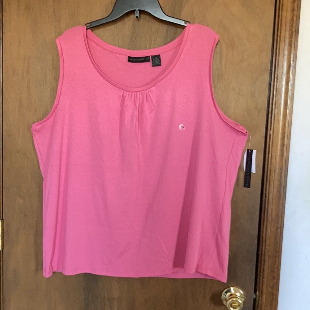 Preswick & Moore top sleeveless pink top with stretch casual size 3X - Picture 6 of 15